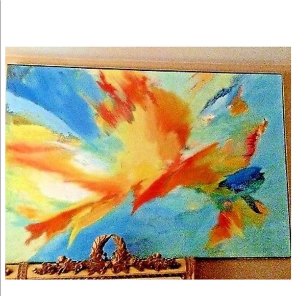 Mid Century Modern Large Oil Painting 1960’s - Picture 4 of 12